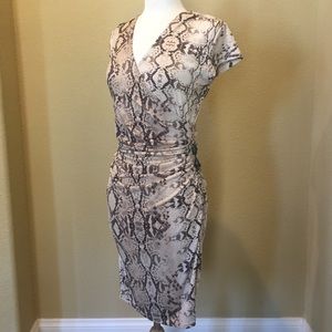 Jennifer Lopez print dress with metal detail